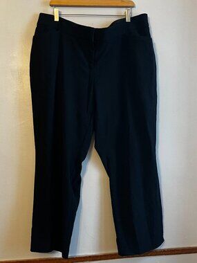 High Rise Black Straight Leg Trousers | Briggs New York